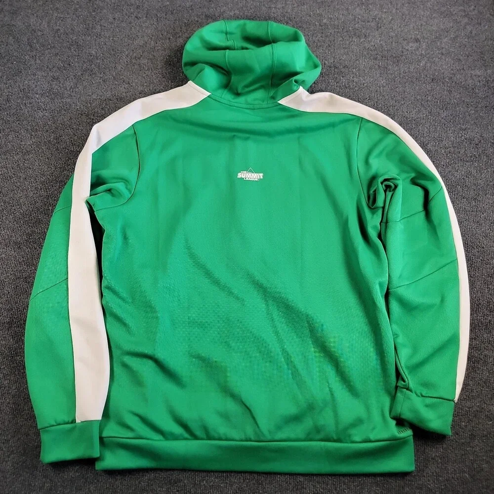 Adidas U North Dakota Team Issued Full Zip Hooded Jacket Shirt Mens XLT Hawks
